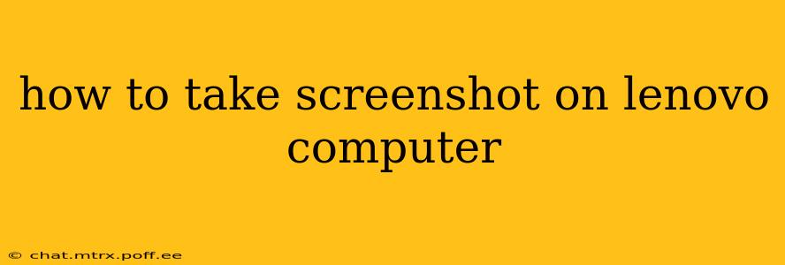 how to take screenshot on lenovo computer