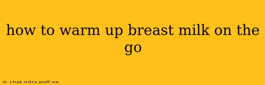 how to warm up breast milk on the go