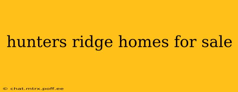 hunters ridge homes for sale