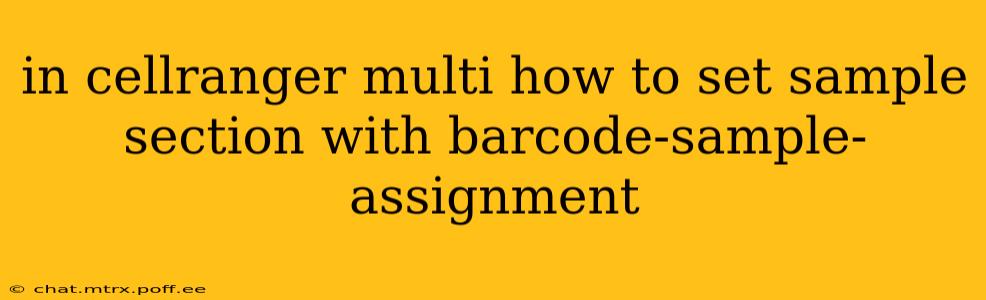 in cellranger multi how to set sample section with barcode-sample-assignment