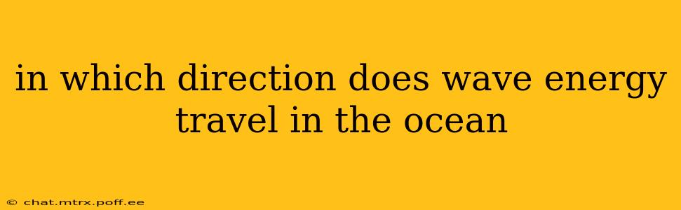 in which direction does wave energy travel in the ocean