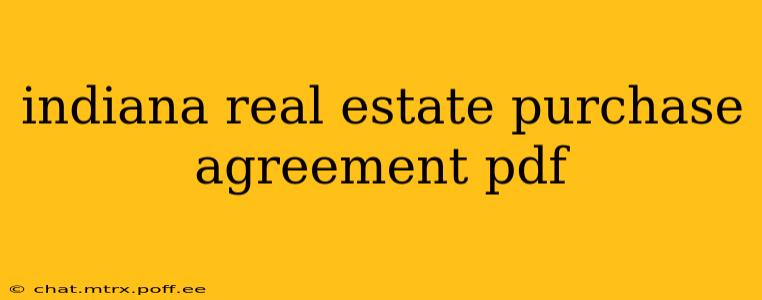 indiana real estate purchase agreement pdf