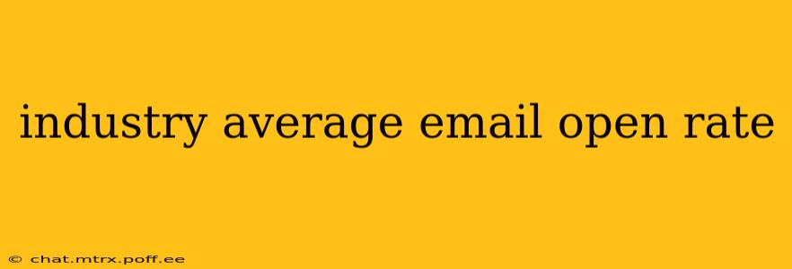 industry average email open rate