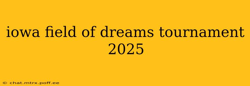 iowa field of dreams tournament 2025
