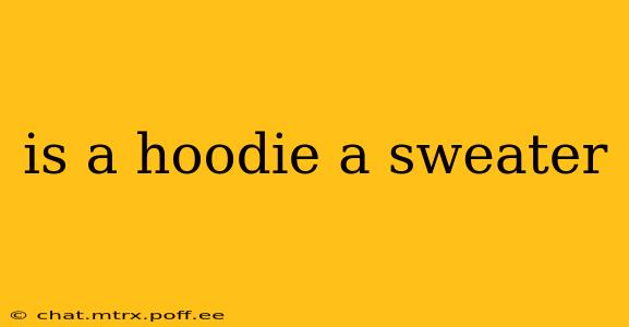 is a hoodie a sweater