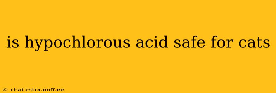 is hypochlorous acid safe for cats