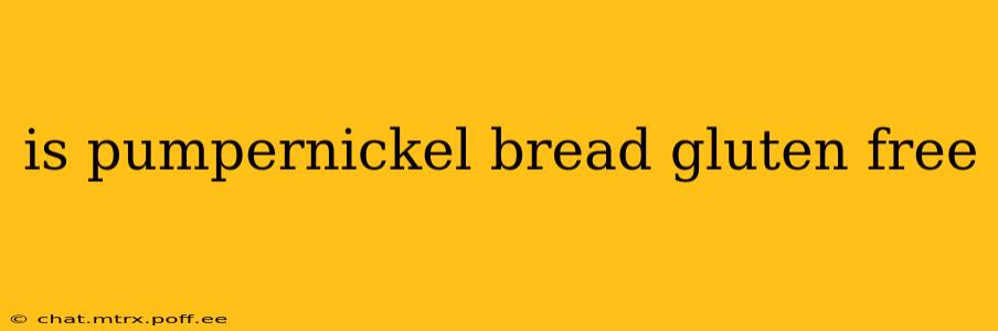 is pumpernickel bread gluten free