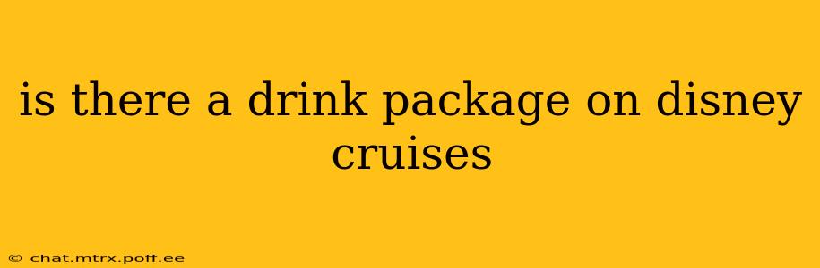 is there a drink package on disney cruises
