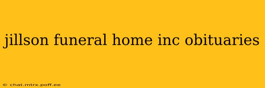 jillson funeral home inc obituaries