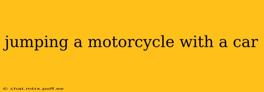 jumping a motorcycle with a car