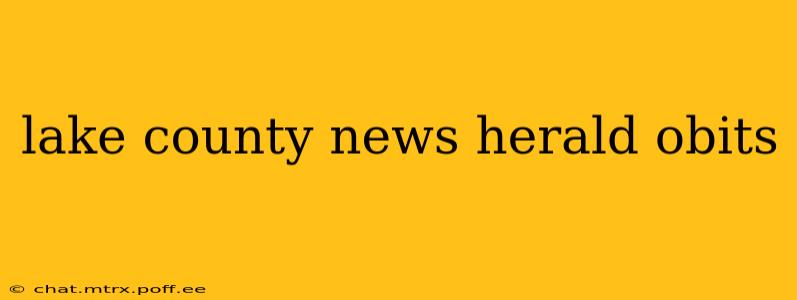 lake county news herald obits