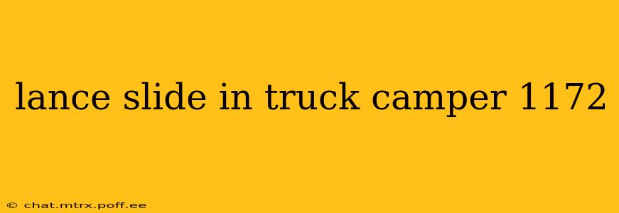 lance slide in truck camper 1172