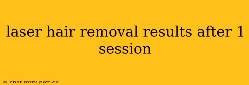 laser hair removal results after 1 session