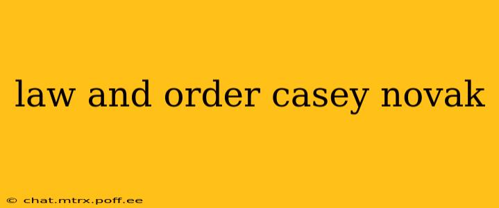 law and order casey novak