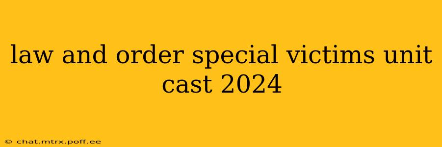 law and order special victims unit cast 2024