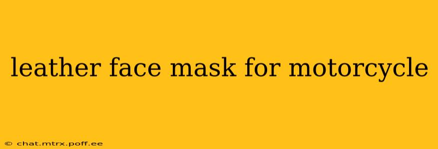 leather face mask for motorcycle