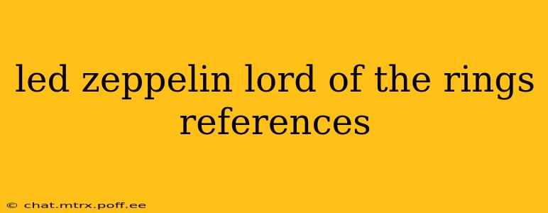 led zeppelin lord of the rings references