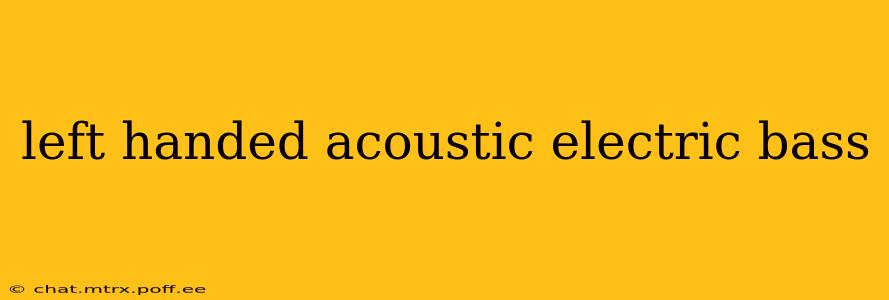 left handed acoustic electric bass