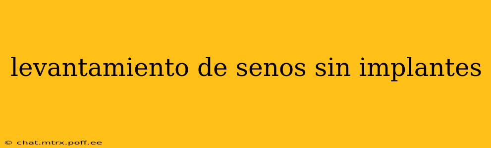 levantamiento de senos sin implantes