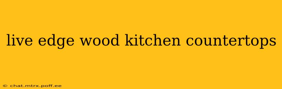 live edge wood kitchen countertops