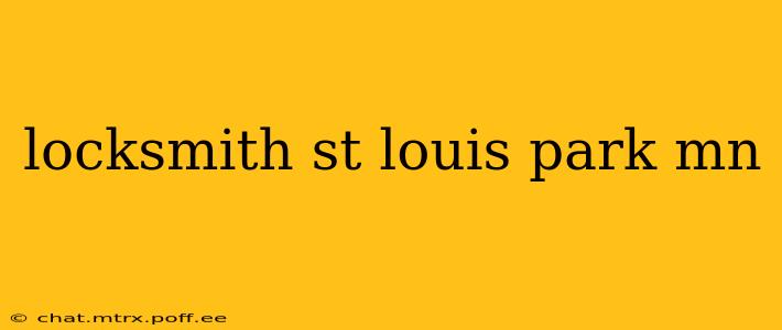 locksmith st louis park mn
