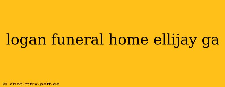 logan funeral home ellijay ga