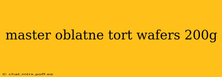 master oblatne tort wafers 200g