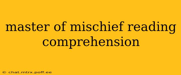 master of mischief reading comprehension