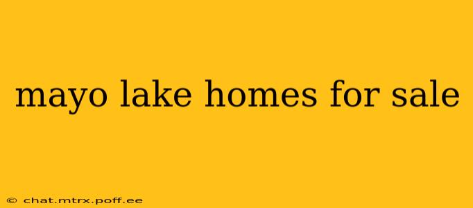 mayo lake homes for sale