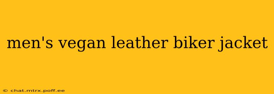 men's vegan leather biker jacket