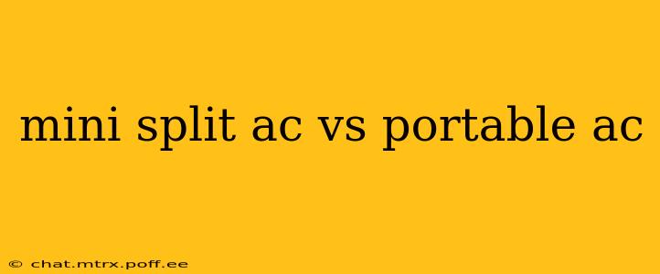 mini split ac vs portable ac