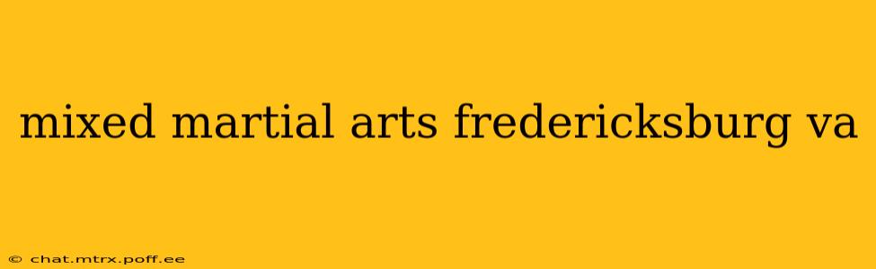 mixed martial arts fredericksburg va