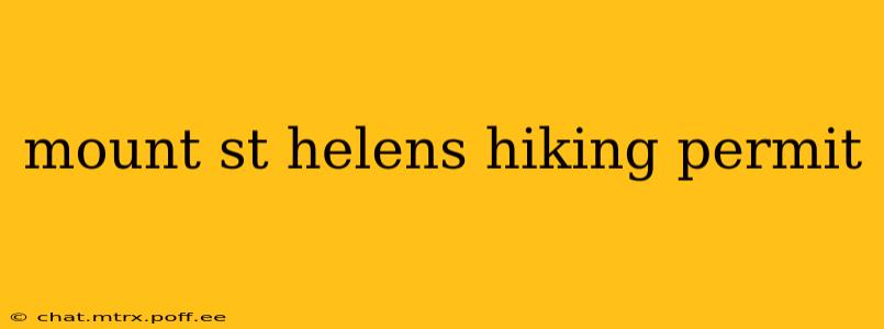 mount st helens hiking permit