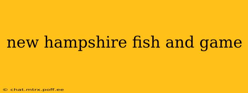 new hampshire fish and game