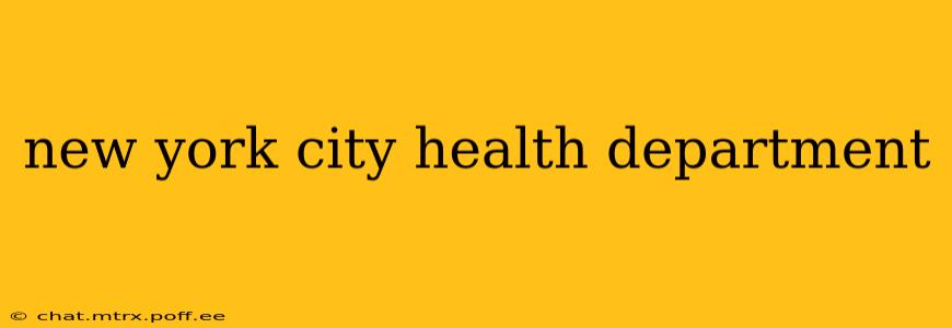 new york city health department