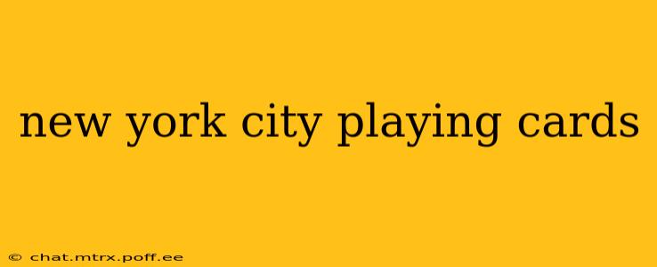 new york city playing cards