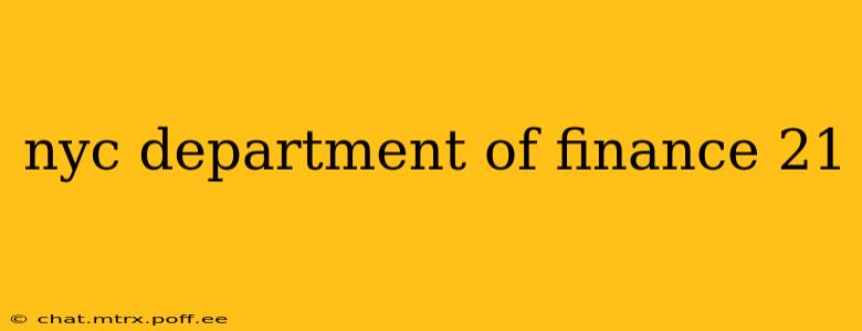 nyc department of finance 21