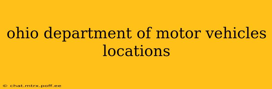 ohio department of motor vehicles locations