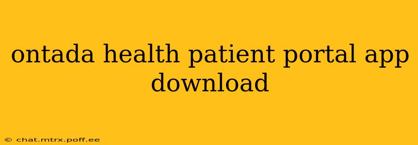 ontada health patient portal app download