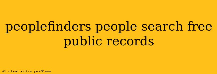 peoplefinders people search free public records
