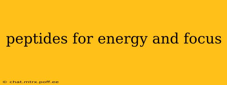 peptides for energy and focus