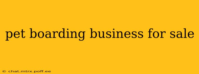 pet boarding business for sale