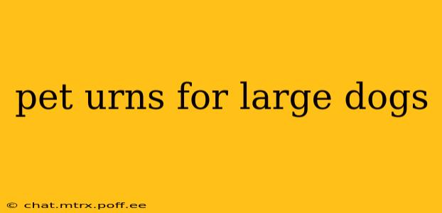 pet urns for large dogs