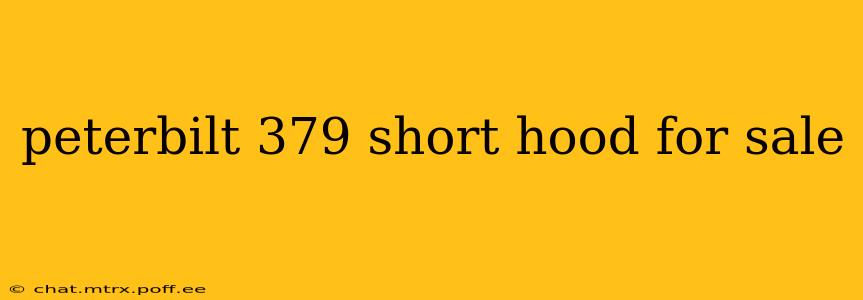 peterbilt 379 short hood for sale