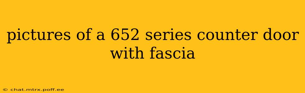 pictures of a 652 series counter door with fascia