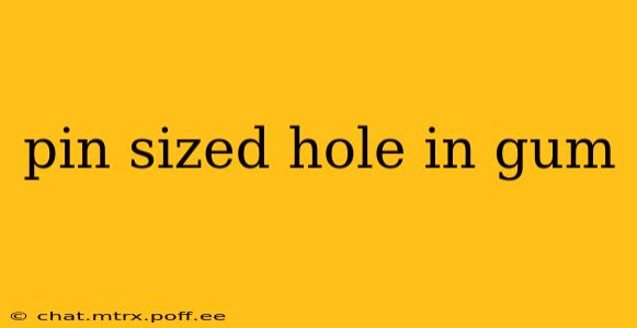 pin sized hole in gum