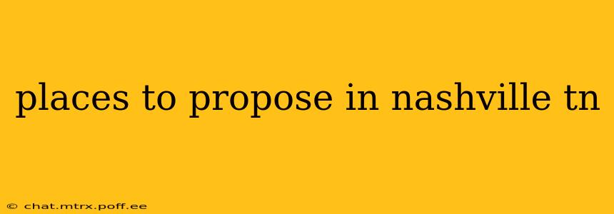 places to propose in nashville tn
