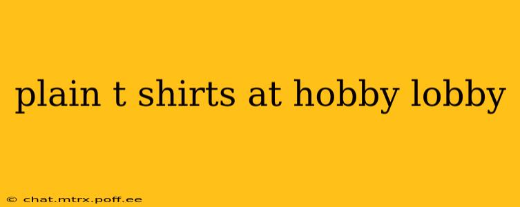 plain t shirts at hobby lobby
