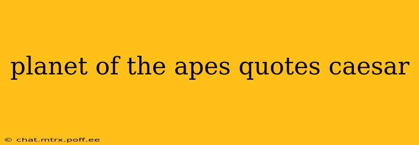 planet of the apes quotes caesar