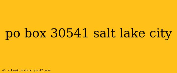 po box 30541 salt lake city